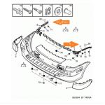 Дръжач броня задна Peugeot 307 Оригнал 741643 комплект 2бр цена 60 лв продава Ем Комплект Дружба 0884333261