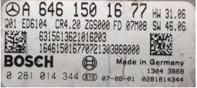 Mercedes SPRINTER (2006-  компютър 200 евро 0884333269 A6461501677 Bosch 0281014344