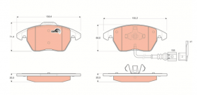 Накладки предни AUDI SKODA VW A1 A3 TT SEAT SKODA FABIA OCTAVIA RAPID ROOMSTER SUPERB YETI BEETLE CADDY CC EOS GOLF IV V JETTA PASSAT POLO SCIROCCO TOURAN Продава Ем Комплект Дружба 0884333261