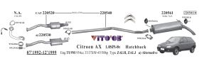 Ауспуси катализатори Citroen AX (1986-)  АХ 1.0, 1.3, 1.4, 1.5D 1997- цена 65 лева Ем Комплект Костирбод 0884333263