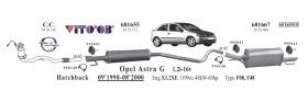 Ауспух заден Opel ASTRA G (1998-) Опел АСТРА Ж1.2 16V цена 63 лева продава Ем Комплект Костинброд 0884333263