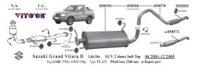 Ауспуси гърнета катализатори Suzuki GRAND VITARA (1998-) 2.0I-16V цена 140 лева продава Ем комплект Дружба 0884333265