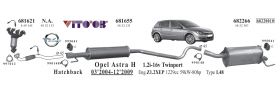 Ауспуси катализатори Opel ASTRA H (2004-) заден 1.4 1.6 цена 70 лева Ем Комплект
