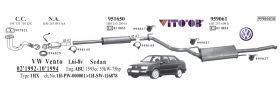 Ауспух среден VW GOLF III (1H1) JETTA III VENTO 1.9 D 1.6 1.4 1.8 цена 30 лева продава Ем Комплект ДруЖба 0884 333 265